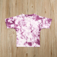 Load image into Gallery viewer, Two Pieces Kid Girl Tie Dye Set Crew Neck Tee And Shorts  Wholesale 019615
