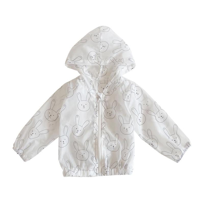 Baby Bunny Pattern Sun Protection Hooded Jacket Wholesale 3649523