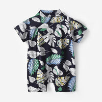 Load image into Gallery viewer, Baby Tropical Print Bow Romper Wholesale 1995059
