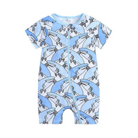 Load image into Gallery viewer, Baby Boy Zipper Dinosaur Print Romper Wholesale 375114
