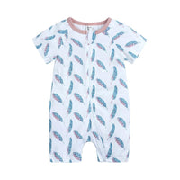 Load image into Gallery viewer, Baby Boy Zipper Dinosaur Print Romper Wholesale 375114
