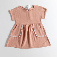 Load image into Gallery viewer, Toddler Kid Girl Dual Pocket Solid Color Dress Wholesale 54881448
