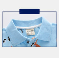 Load image into Gallery viewer, Sumer Animal Print Kid Boy Polo Shirt Wholesale 4697638
