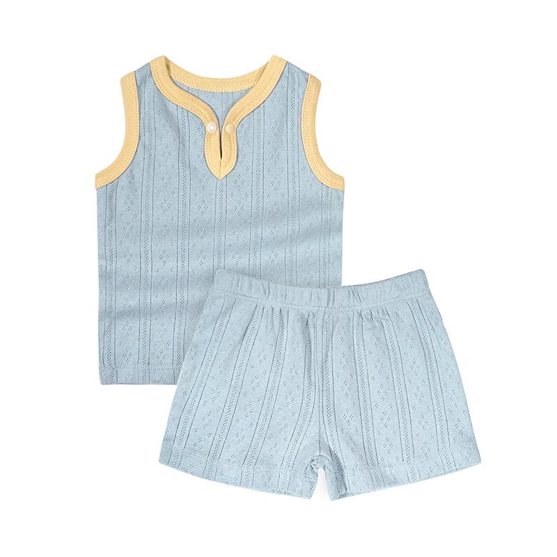 2-Piece Baby Pure Color Outfit Tank Top Matching Shorts Wholesale 5833072
