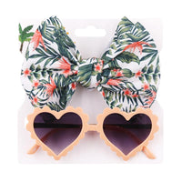 Load image into Gallery viewer, Little Girl Love Heart Frame Sunglasses And Headband Wholesale 8955052
