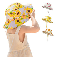 Load image into Gallery viewer, Little Girl Floral Print Bucket Hat Wholesale 14071392
