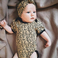 Load image into Gallery viewer, 2 Pieces Baby Leopard Print Bodysuit And Headband Wholesale 9360481
