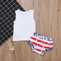 Load image into Gallery viewer, Baby Toddler American Dude Or Baby Outfit Tank Top Match Stripe Shorts Set Wholesale 9063020
