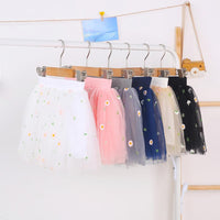 Load image into Gallery viewer, Kid Girl Embroidery Daisy Flower Mesh Skirt  Wholesale 9111746
