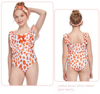 Load image into Gallery viewer, Kid Girl Bow Decor One Piece Swimsuit Wholesale 9753496
