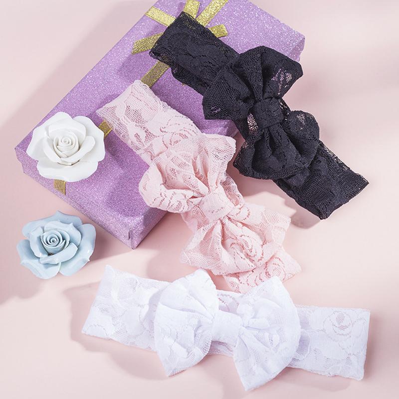 Baby Lace Solid Color Bow Headband Wholesale 11731641