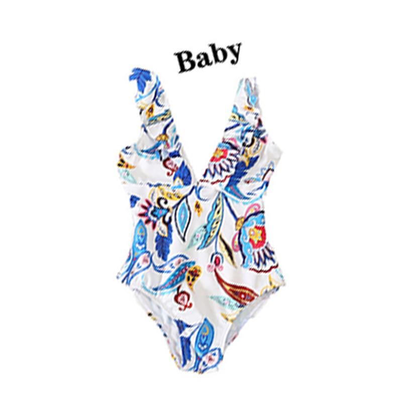 Family Matching Printed Bathing Suits Wholesale 21934547