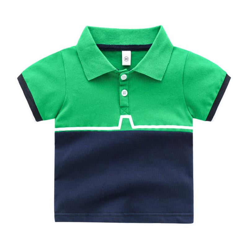 Kid Boy Hit Color Polo Shirt Wholesale 6735744