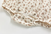 Load image into Gallery viewer, 2 Pieces Baby Girl Muslin Floral Bodysuit And Hat Wholesale 6172250
