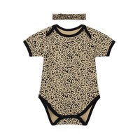 Load image into Gallery viewer, 2 Pieces Baby Leopard Print Bodysuit And Headband Wholesale 9360481
