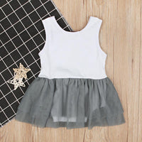 Load image into Gallery viewer, Baby Girl Unicorn Print Mesh Tank Bodysuit Dress Wholesale 1142024
