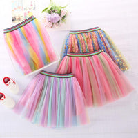 Load image into Gallery viewer, Kid Girl Rainbow Gradient Tutu Skirt Wholesale 5301739
