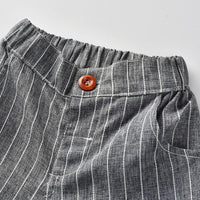 Load image into Gallery viewer, 3-Piece Summer Toddler Baby Boys Stripe Clothes Outfits Bow Tie Shirt &amp; Vest &amp; Shorts Wholesale 6502216
