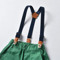 Load image into Gallery viewer, 2 Pieces Toddler Kid Boy Floral Bowtie Shirt And Suspender Shorts Set Wholesale 3061157
