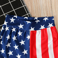 Load image into Gallery viewer, 2-Piece Baby Toddler Girl Independence Day Set Off Shoulder Glasses Bodysuit With Flared Pants Wholesale 1499018
