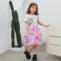 Load image into Gallery viewer, 6 Packs Kid Girl Sequins Unicorn Mesh Dress Wholesale 0815150

