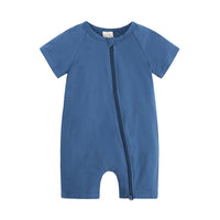 Load image into Gallery viewer, Baby Boy Zipper Dinosaur Print Romper Wholesale 375114
