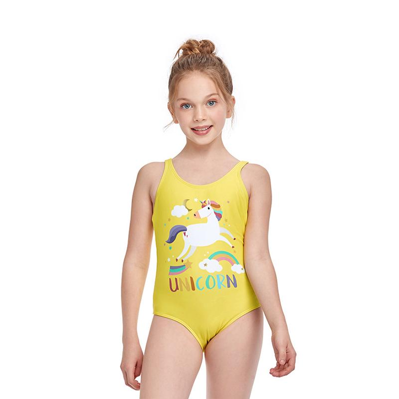 Kid Girl Unicorn Rainbow One Piece Swimsuit Wholesale 0318487