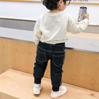 Load image into Gallery viewer, Kid Boy Drawstring Denim Pants Wholesale 10371504

