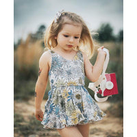 Load image into Gallery viewer, Baby Toddler Girl V-neck Floral Print Tank Dress  Wholesale 9885025
