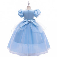 Load image into Gallery viewer, Kid Girl Short Puff Sleeve Princess Party Birthday Maxi Gown Wholesale 50403612

