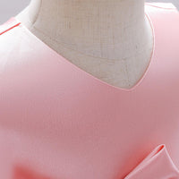 Load image into Gallery viewer, Little Girl Bow Front Mesh Princess Dress Wholesale 85161274
