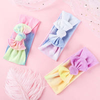 Load image into Gallery viewer, 5 Pcs Baby Bow Decor Tie Dye Headbands Wholesale 7962576
