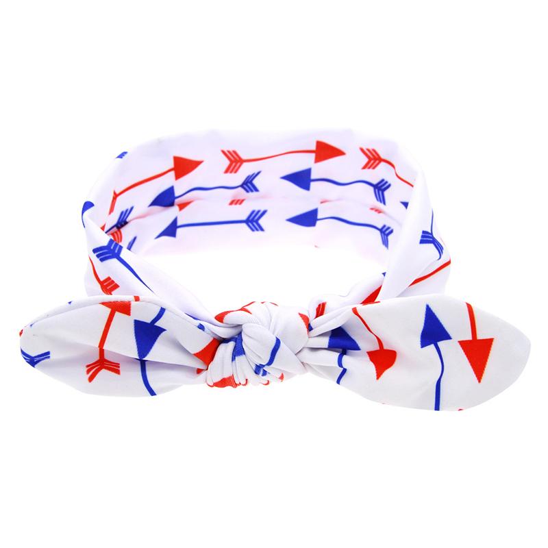 Baby Flag Day Bow Knot Print Headband Wholesale 00411772