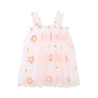 Load image into Gallery viewer, Little Girl Embroidery Daisy Flower Mesh Cami Dress  Wholesale 0056747
