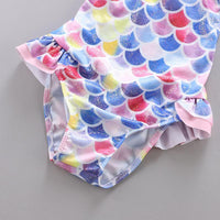 Load image into Gallery viewer, Kid Girl Mermaid Bow One Piece Swimsuit And Hat Wholesale 53531124
