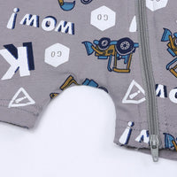 Load image into Gallery viewer, Baby Boy Zipper Dinosaur Print Romper Wholesale 375114
