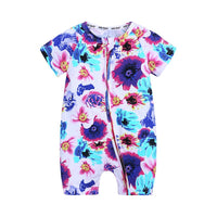 Load image into Gallery viewer, Baby Girl Plant Flower Print Romper wholesale 125470
