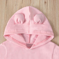 Load image into Gallery viewer, 2 Pieces Set Baby Solid Color Hooded Bodysuit And Pants Wholesale 9091021
