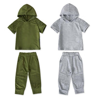 Load image into Gallery viewer, 2-Piece Little Boy Solid Color Set Hooded Top And Pants  Wholesale 4385027
