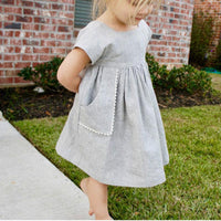 Load image into Gallery viewer, Toddler Kid Girl Dual Pocket Solid Color Dress Wholesale 54881448
