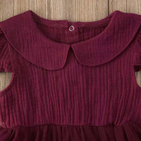 Load image into Gallery viewer, 2 Pieces Baby Girl Muslin Mesh Solid Color Romper Dress With Headband Wholesale 1192569
