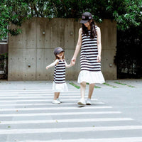 Load image into Gallery viewer, Kid Girl Stripe Ruffle Hem Tank Dress Wholesale 59911092
