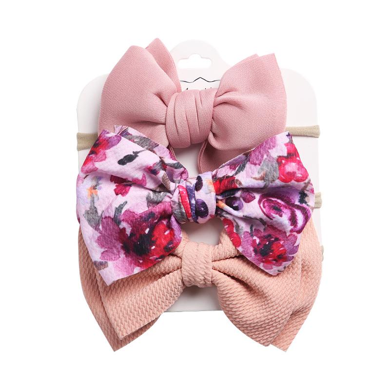 3 Packs Baby Girl Bowknot Decor Headbands Wholesale 4261269