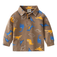 Load image into Gallery viewer, Dinosaur Pattern Kid Boy Polo Shirt Wholesale 5190660
