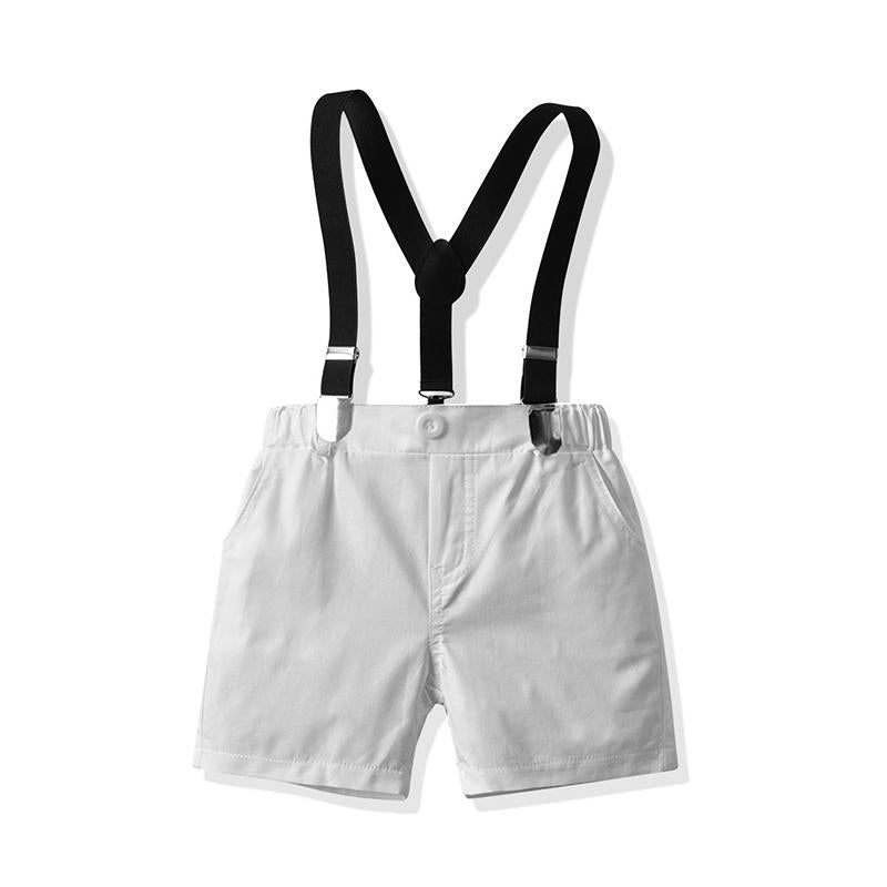 Pure Color Suspender Shorts For Baby Boy Wholesale 25072054