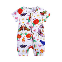 Load image into Gallery viewer, Baby Girl Plant Flower Print Romper wholesale 125470
