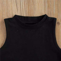 Load image into Gallery viewer, Two Pieces Girl Set Tank Top Matching Wide Leg Jeans Wholesale 4566567
