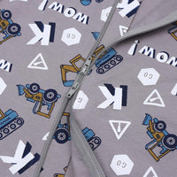 Load image into Gallery viewer, Baby Boy Zipper Dinosaur Print Romper Wholesale 375114
