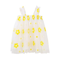 Load image into Gallery viewer, Little Girl Embroidery Daisy Flower Mesh Cami Dress  Wholesale 0056747
