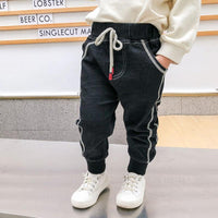Load image into Gallery viewer, Kid Boy Drawstring Denim Pants Wholesale 10371504
